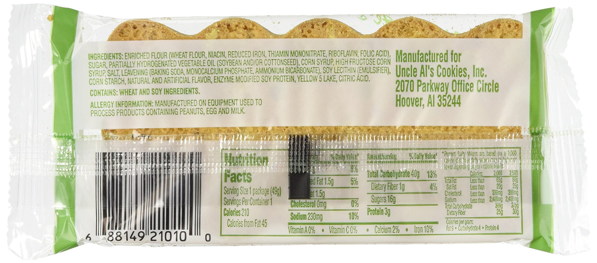 Product image of Uncle Al's Lemon Stage Plank Cookie Pack of 12