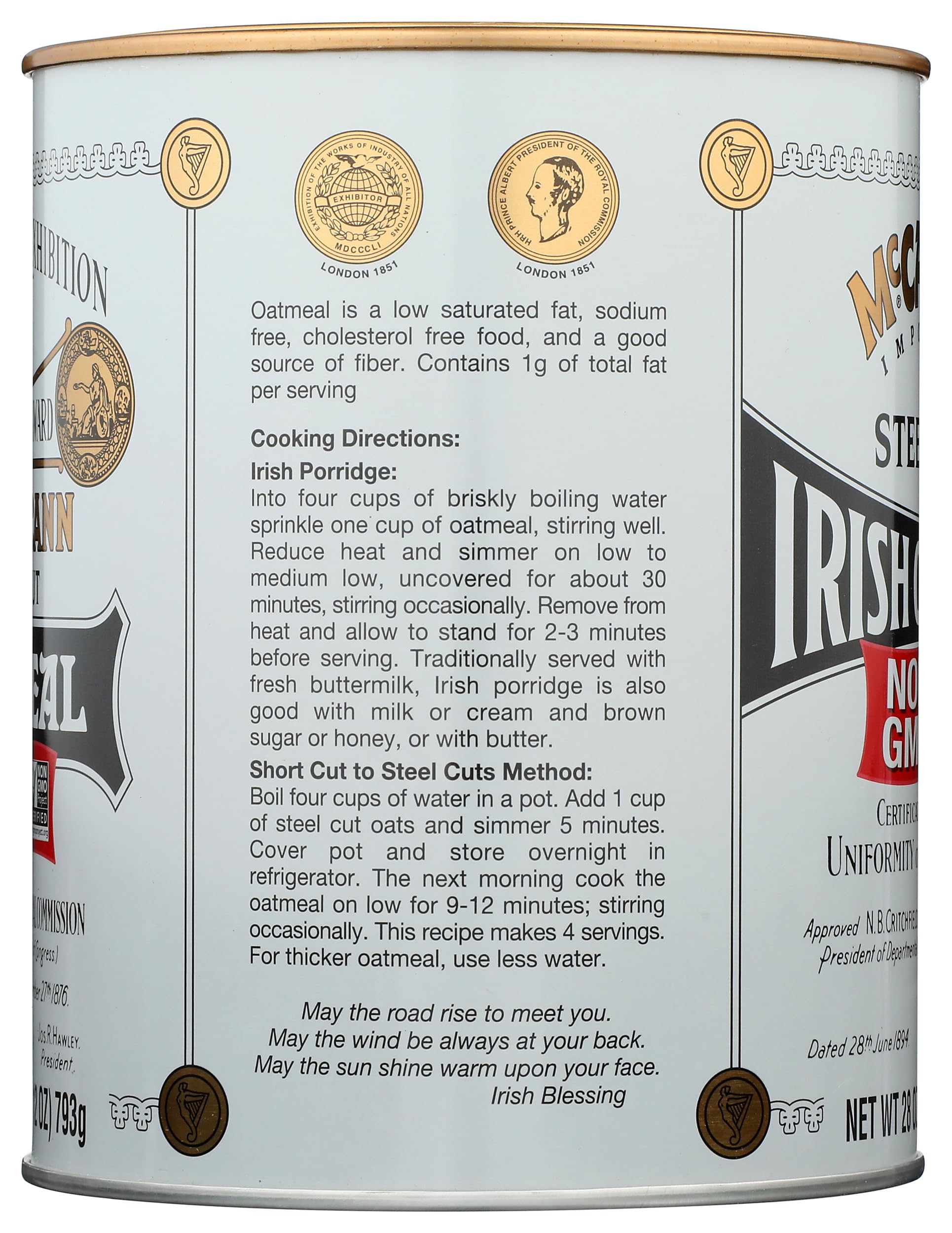 Product image of McCann's Irish Oatmeal Steel Cut Tin 28 oz 28 oz
