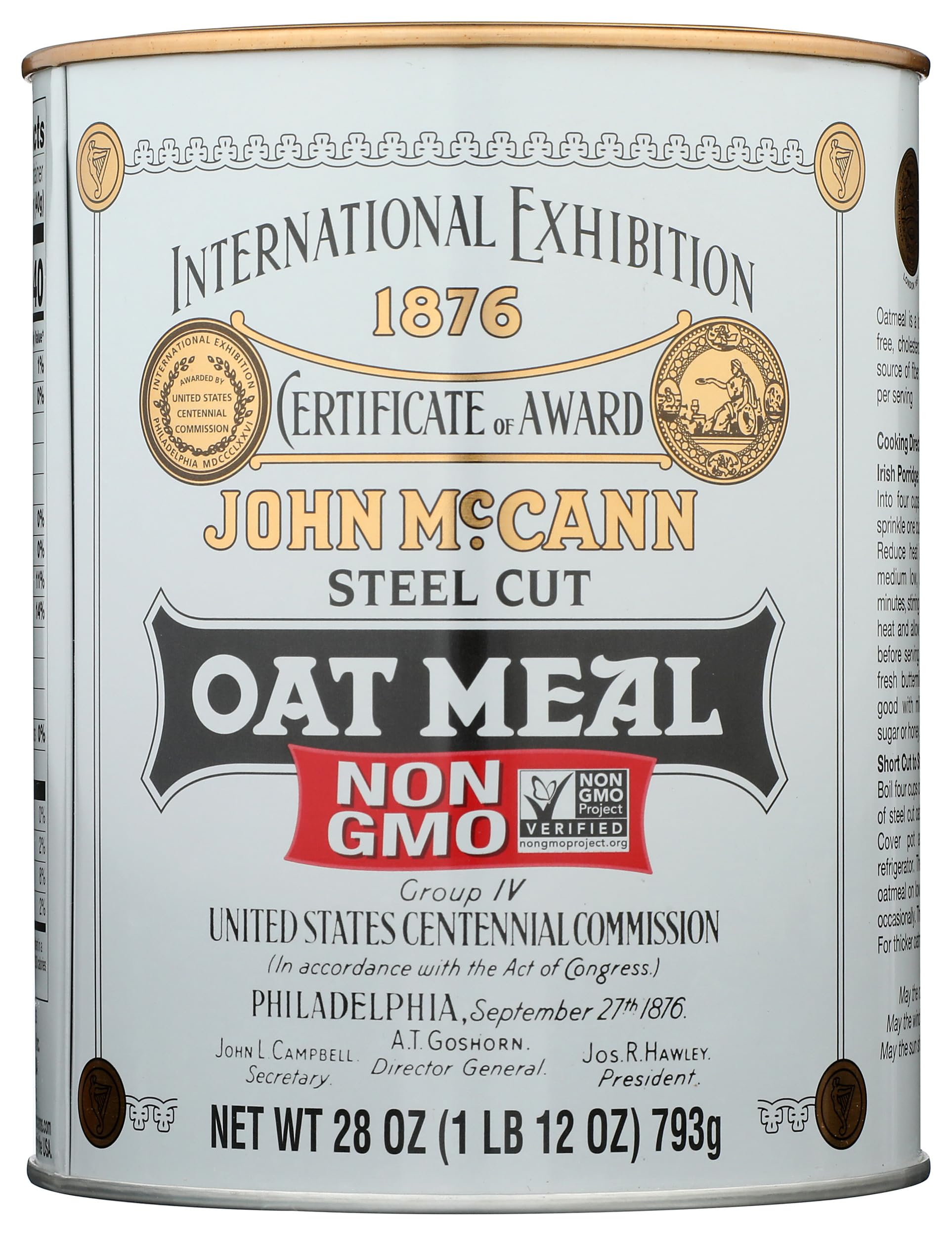 Product image of McCann's Irish Oatmeal Steel Cut Tin 28 oz 28 oz