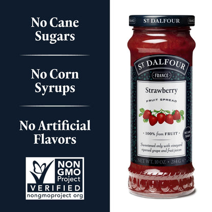 Product image of St. Dalfour Strawberry Fruit Spread 100% from Fruit No Artificial Ingredients Non-GMO No Cane Sugars All
