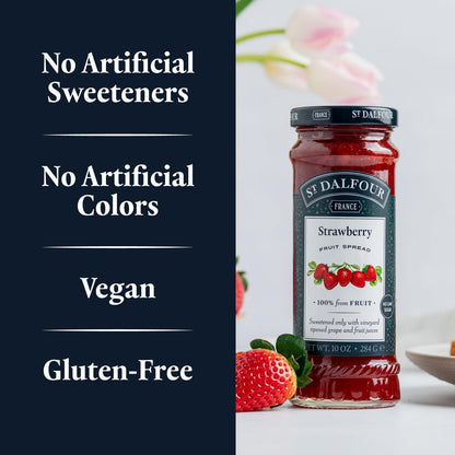 Product image of St. Dalfour Strawberry Fruit Spread 100% from Fruit No Artificial Ingredients Non-GMO No Cane Sugars All