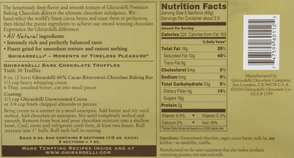 Product image of Ghirardelli Bitter Sweet Baking Bar 60% Cacao 4 oz 4 oz Pack of 3