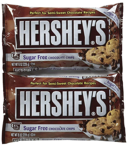 Product image of HERSHEY'S Sugar Free Semi-Sweet Baking Chips 8 oz 8 oz Pack of 2