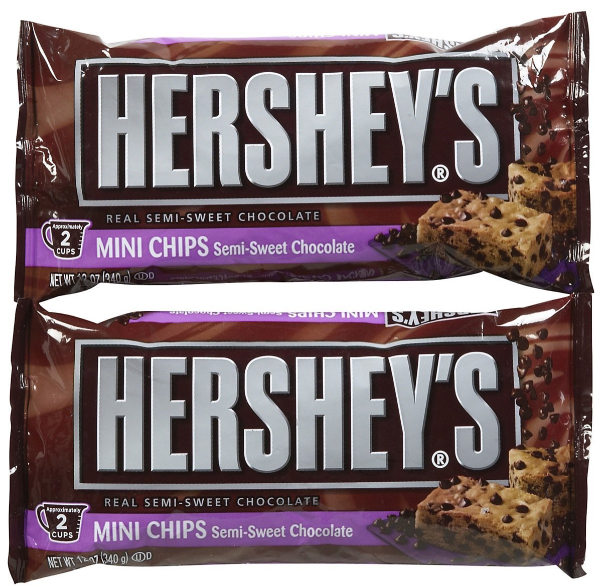 Product image of HERSHEY'S Semi-Sweet Mini Baking Chips 12 oz 12 oz Pack of 2