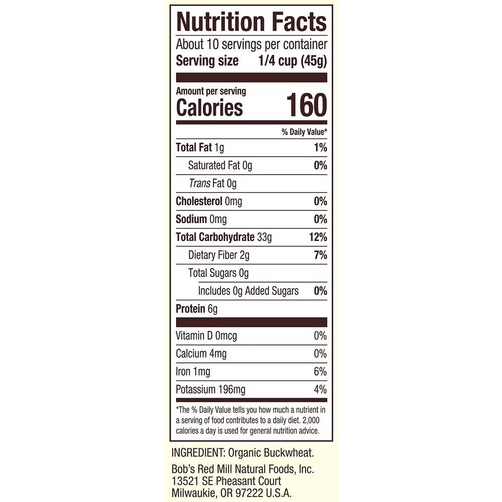 Product image of Bob's Red Mill Organic Whole Grain Raw Buckwheat Groats 16 oz 16 oz Pack of 2