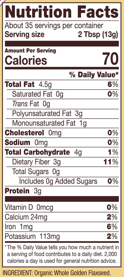 Product image of Bob's Red Mill Golden Flaxseed Meal Flour 16 oz 16 oz Pack of 2