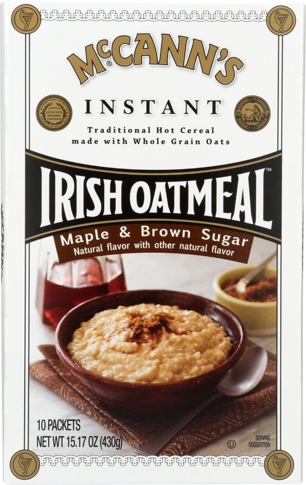 Product image of McCann's Irish Oatmeal Instant Oatmeal Maple Brown Sugar Flavor 10 ct Pack of 3