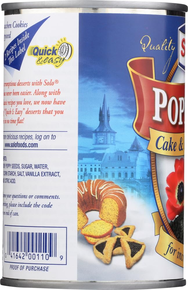 Product image of SOLO Poppy Seed Cake and Pastry Filling 12.5 oz 12.5 oz Pack of 4