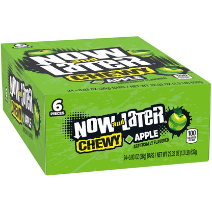 Product image of Now and Later Soft Taffy Chews Candy Apple Bar 0.93 oz 0.93 oz Pack of 24