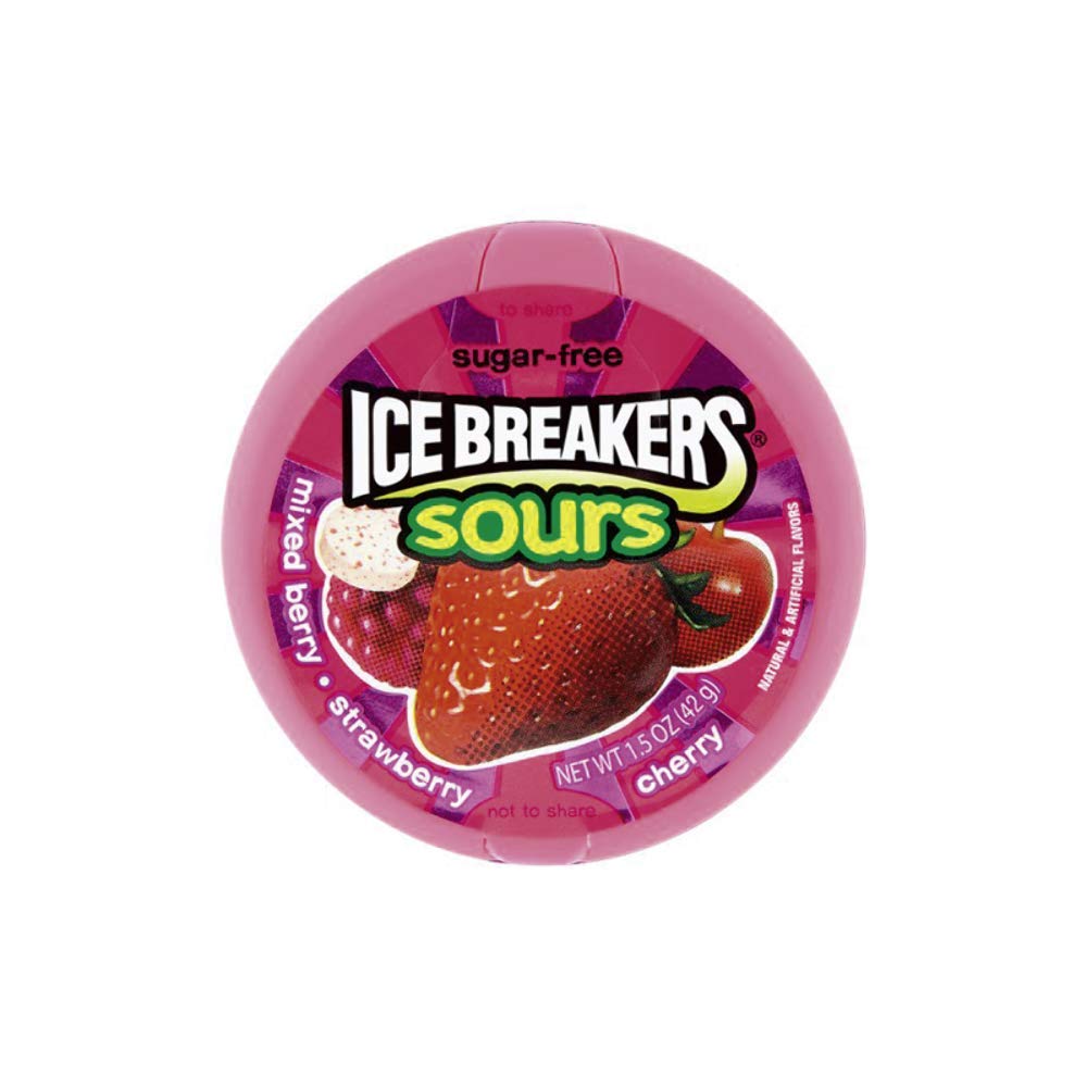 Product image of Ice Breakers Sours Berry Mints Sugar Free 1.5 oz 1.5 oz Pack of 8