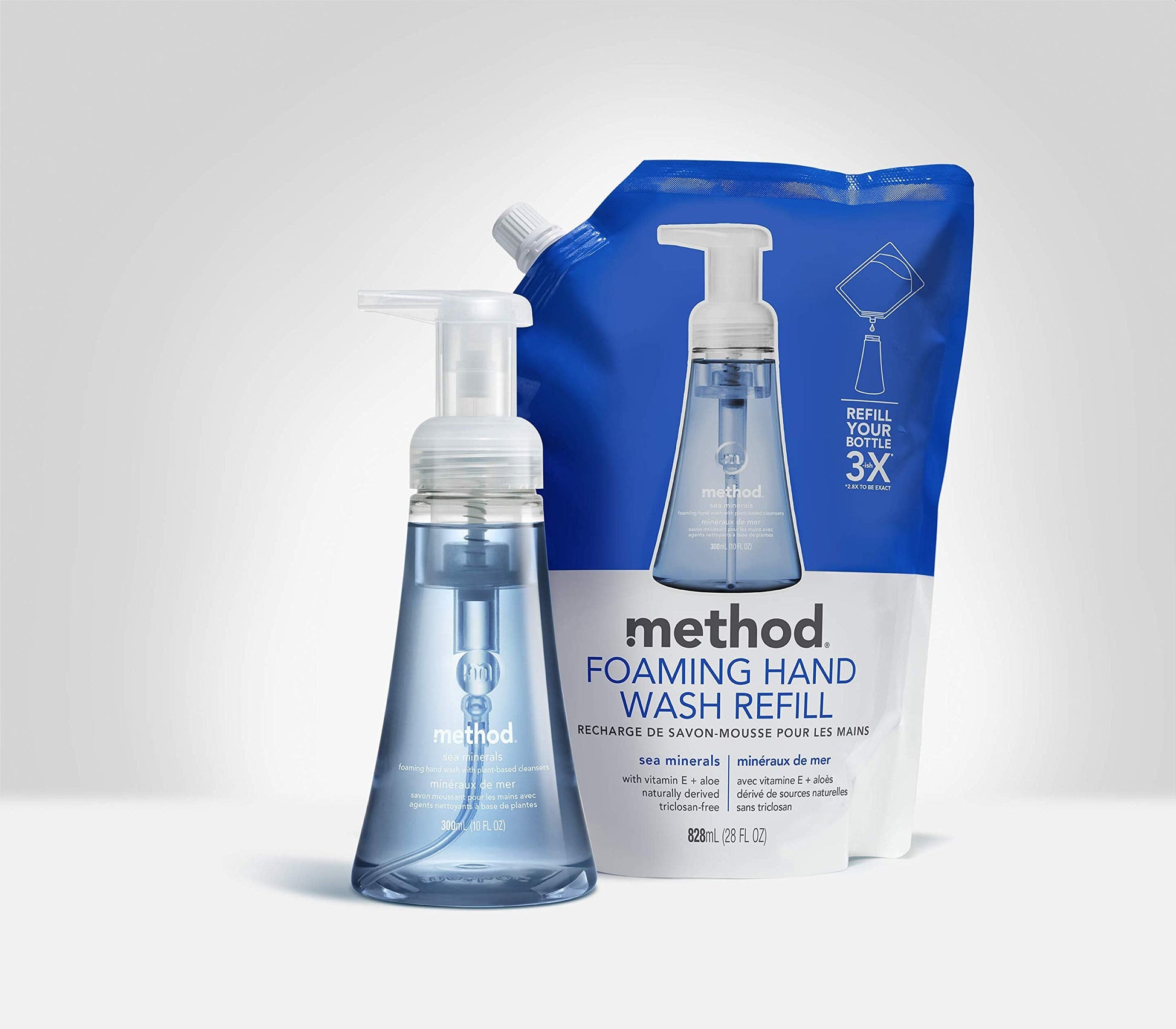 Product image of Method Foaming Hand Wash Refill Pouch Sea Minerals 28 fl oz 28 fl oz Pack of 3
