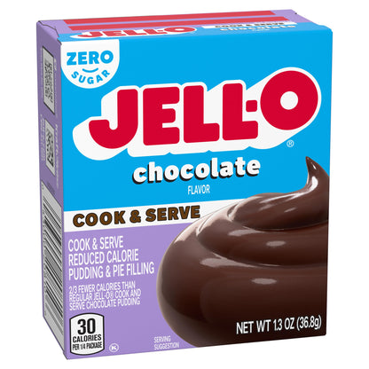 Product image of Jell-O Chocolate Pudding Cook and Serve Sugar Free Box 1.3 oz 1.3 oz Pack of 4