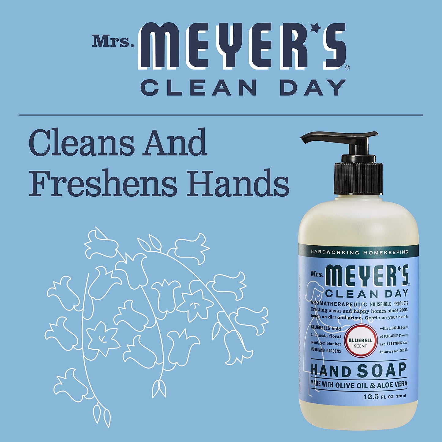 Product image of Mrs. MEYER'S Clean Day Bluebell Hand Soap 12.5 fl oz 12.5 fl oz Pack of 3