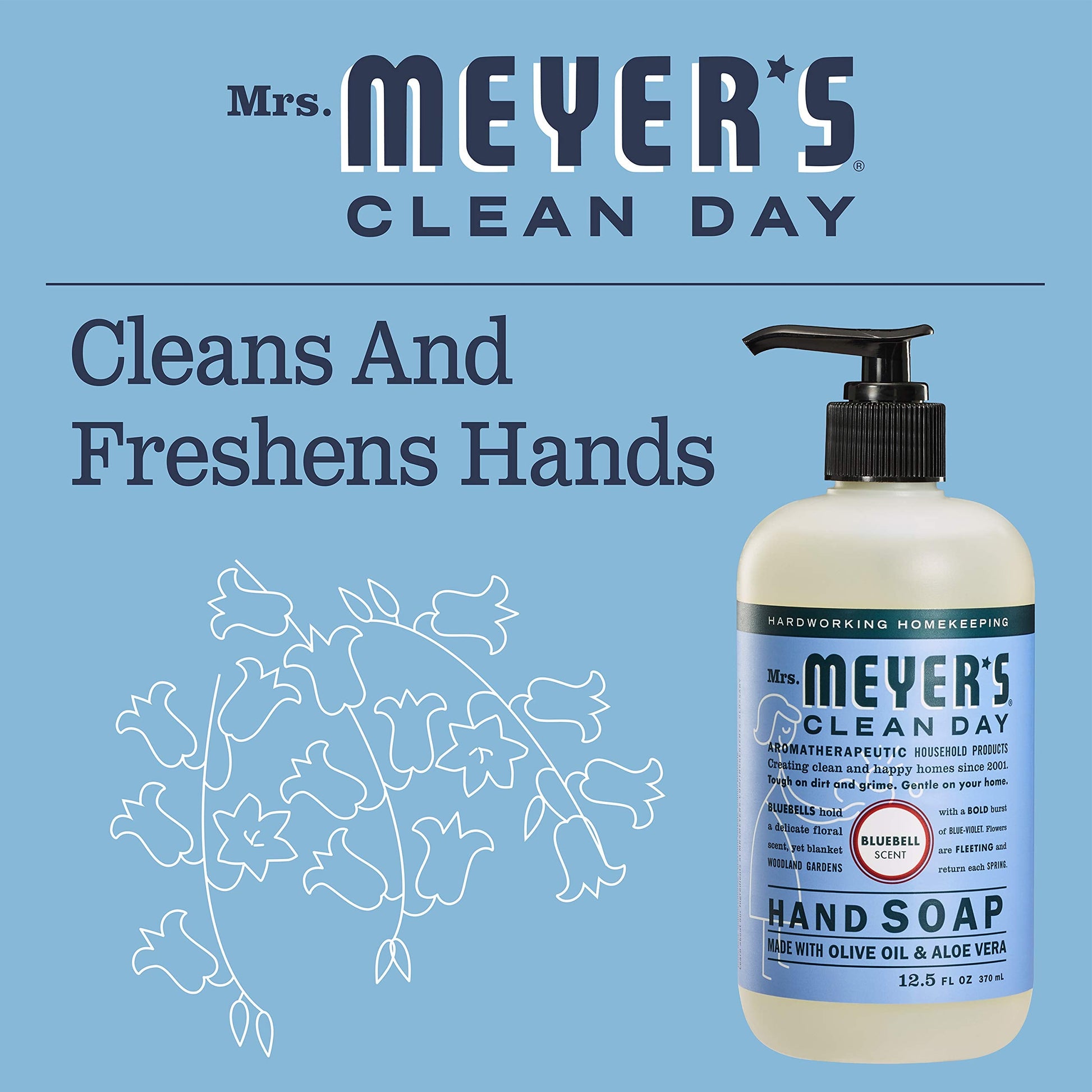 Product image of Mrs. MEYER'S Clean Day Bluebell Hand Soap 12.5 fl oz 12.5 fl oz Pack of 3
