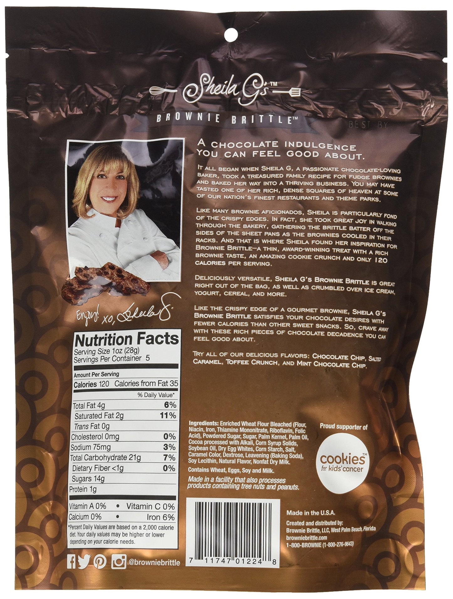 Product image of Sheila G's Brownie Brittle Chocolate Chip 5 oz 5 oz Pack of 6