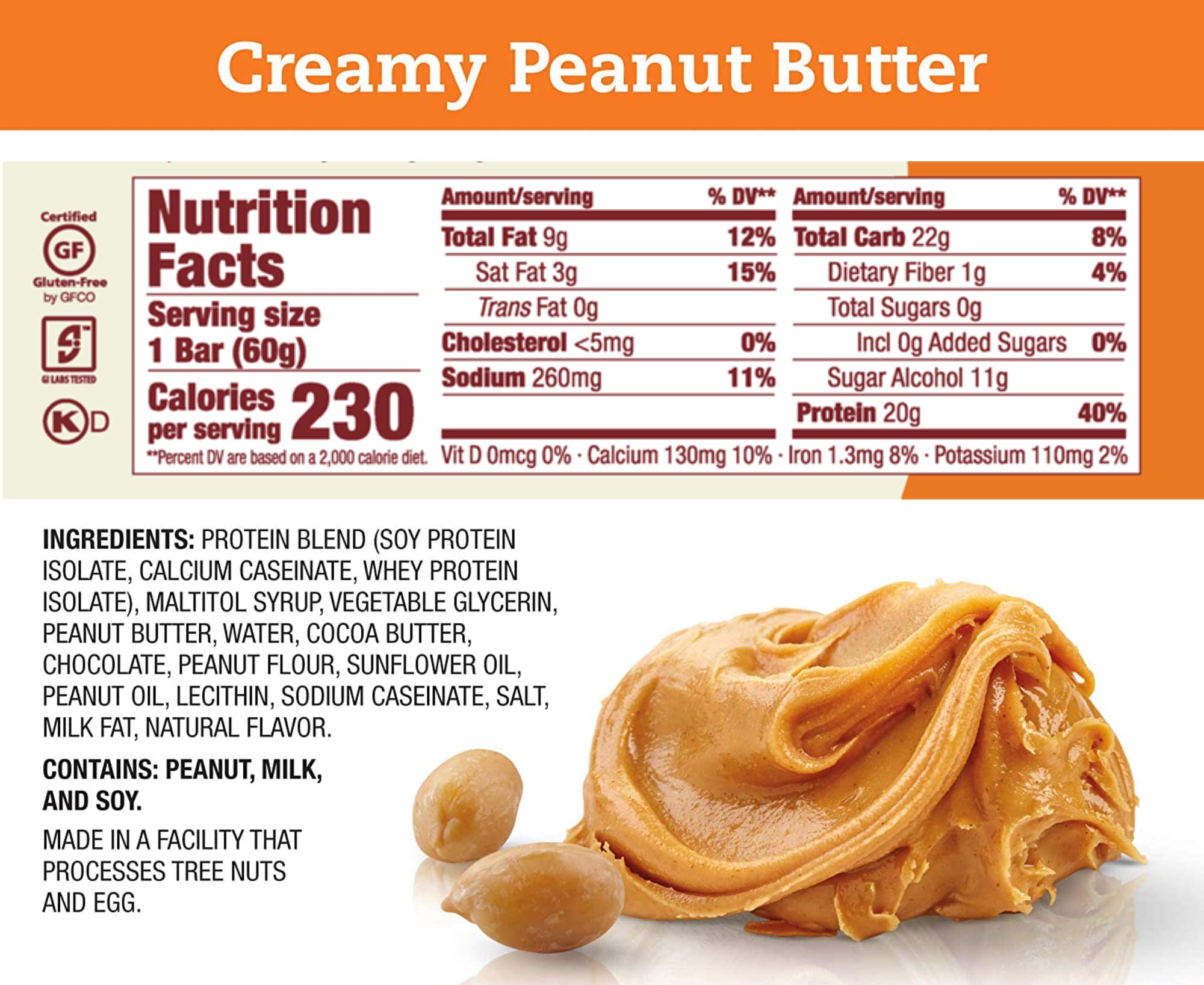 Product image of thinkThin Protein Bars Creamy Peanut Butter 2.1 oz 10 Bars 2.1 oz Pack of 2