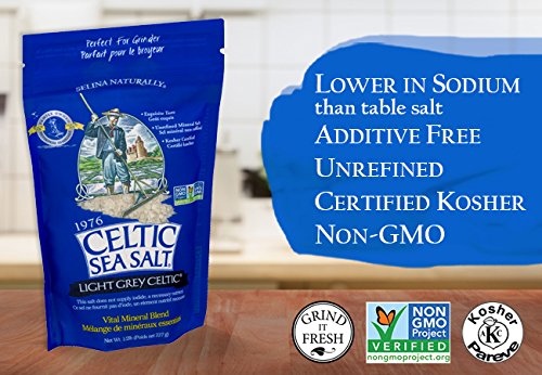 Product image of Celtic Sea Salt Light Grey Sea Salt Additive-Free Gluten-Free Non-GMO Verified Kosher Paleo-Friendly 1/2 lb