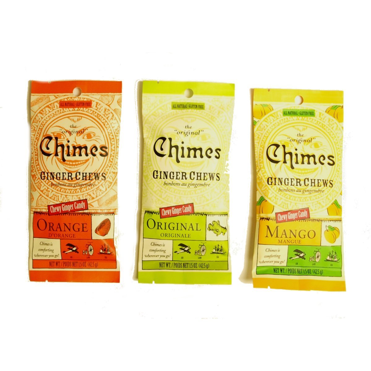 Product image of Chimes Ginger Chews Mango Flavor 1.5 oz 1.5 oz Pack of 3