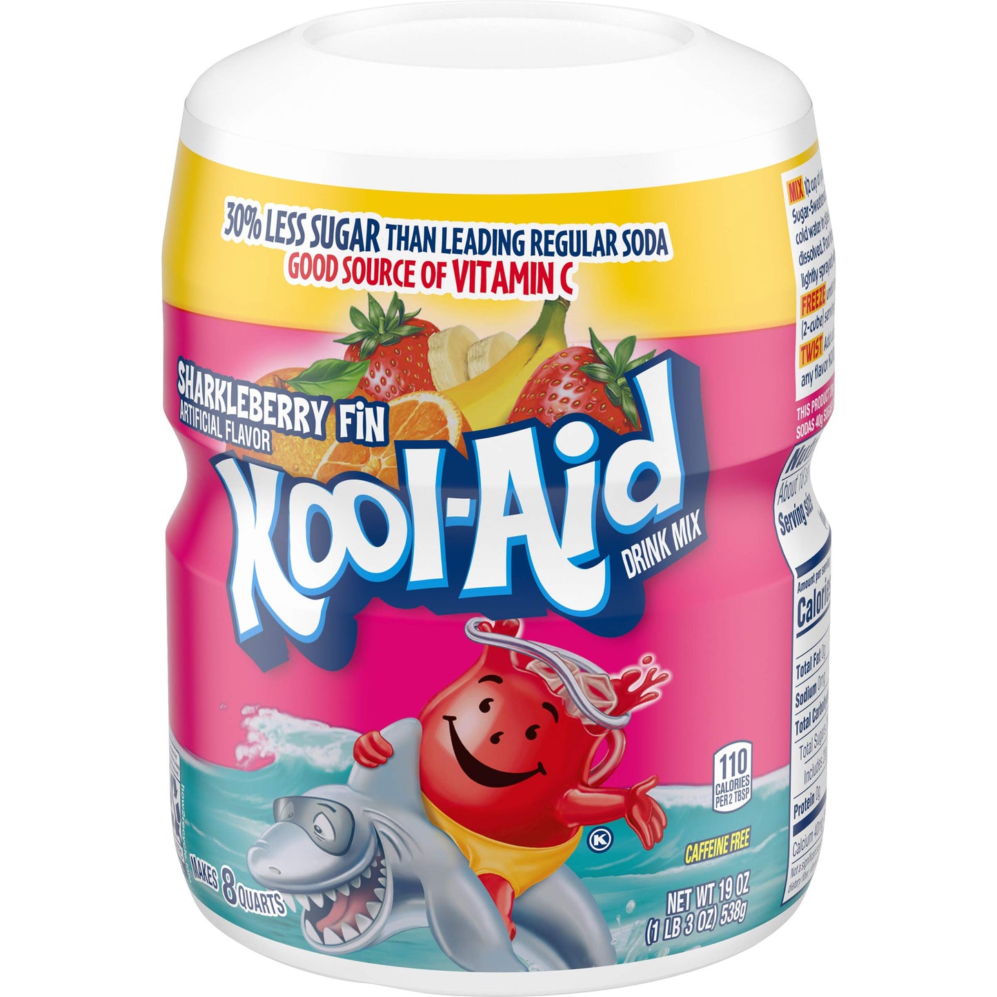 Product image of Kool-Aid Caffeine Free Strawberry Orange Punch Sweetened Powdered Drink Mix Canisters 19 oz 19 oz Pack of 12