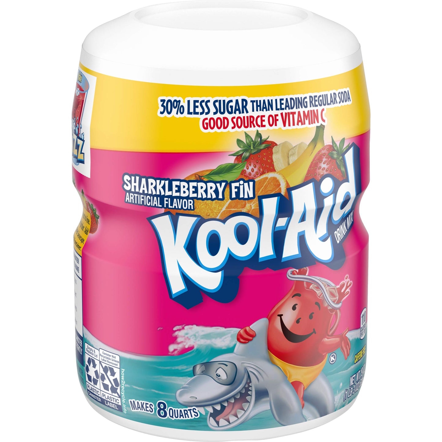 Product image of Kool-Aid Caffeine Free Strawberry Orange Punch Sweetened Powdered Drink Mix Canisters 19 oz 19 oz Pack of 12