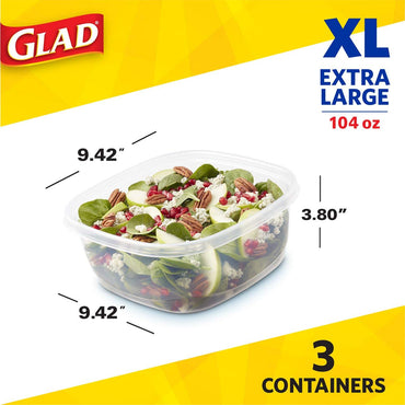 Product image of Glad Food Storage Containers Family Sized 104 oz 3 ct 104 oz 3 Count
