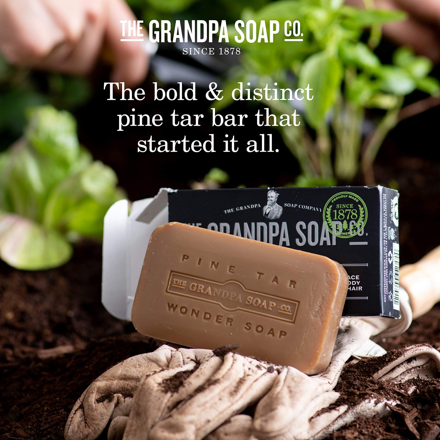 Product image of The Grandpa Soap Company Pine Tar Bar Soap 3-in-1 Cleanser Deodorizer and Moisturizer Each 4.25 oz 4.25 oz