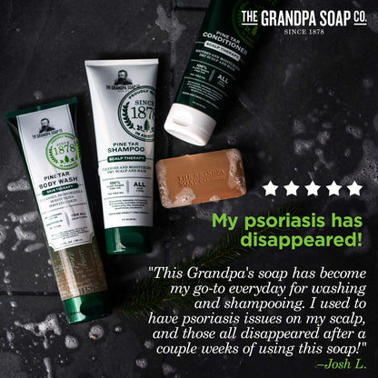 Product image of The Grandpa Soap Company Pine Tar Bar Soap 3-in-1 Cleanser Deodorizer and Moisturizer Each 4.25 oz 4.25 oz