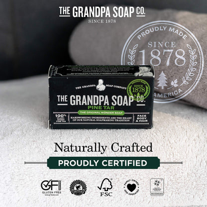 Product image of The Grandpa Soap Company Pine Tar Bar Soap 3-in-1 Cleanser Deodorizer and Moisturizer Each 4.25 oz 4.25 oz