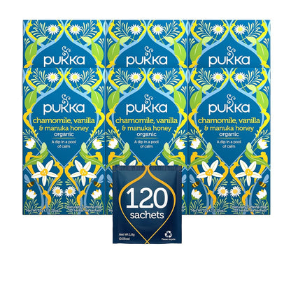 Product image of Pukka Organic Tea Bags Chamomile Vanilla and Manuka Honey Herbal Tea 20 ct Pack of 6