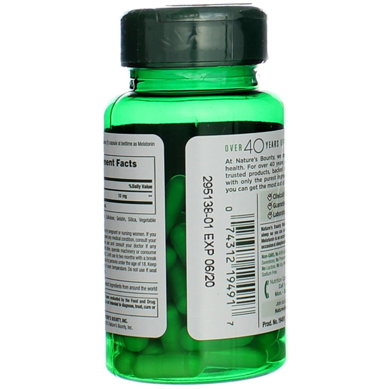 Product image of Nature's Bounty Melatonin Capsules 60 ct Pack of 4