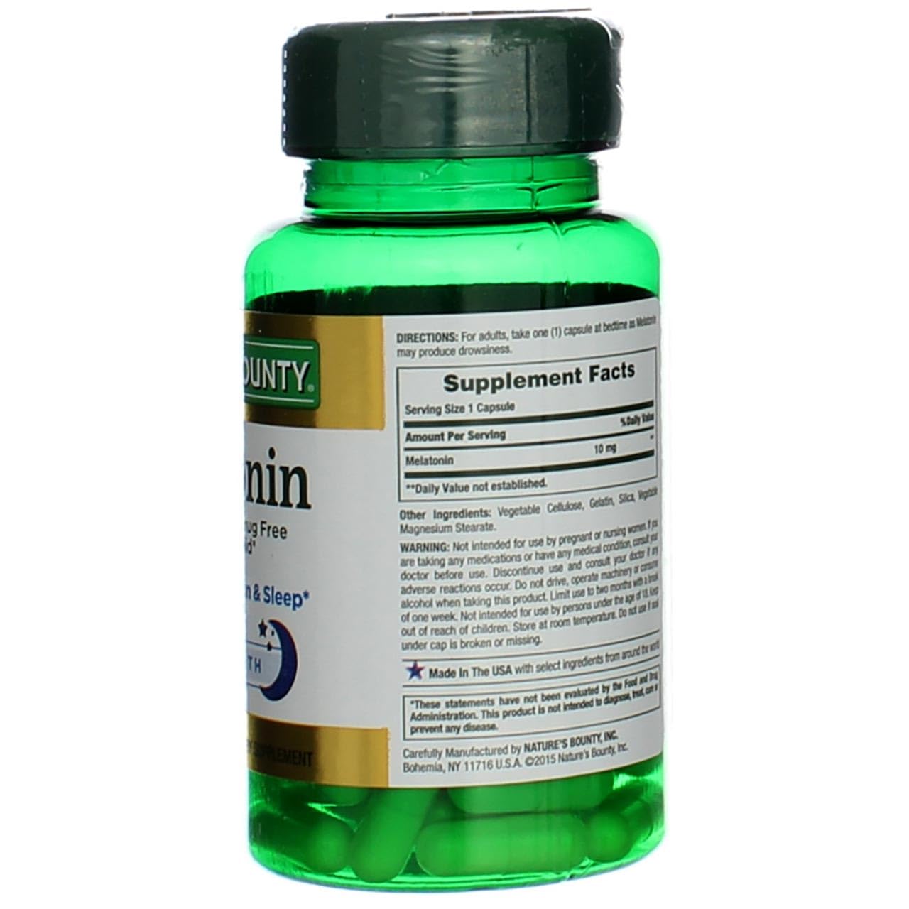 Product image of Nature's Bounty Melatonin Capsules 60 ct Pack of 4
