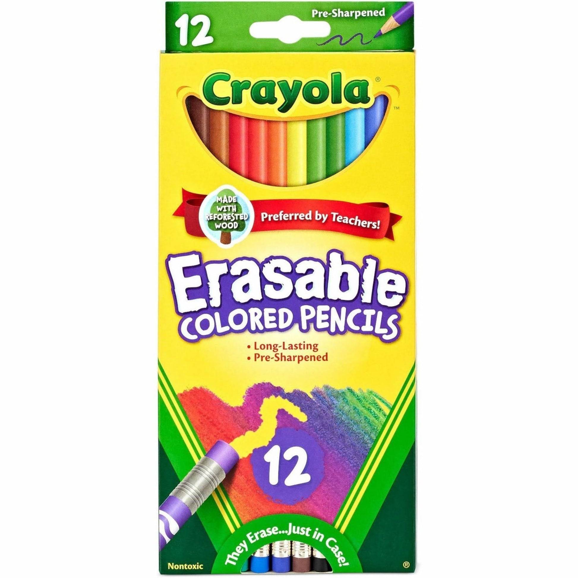 Product image of Crayola Erasable Colored Pencils Pencils Pack of 12