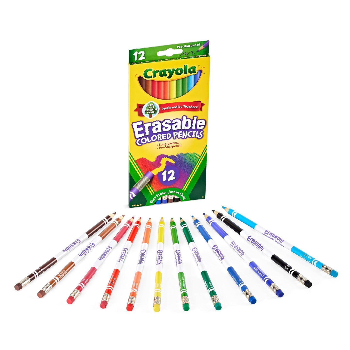 Product image of Crayola Erasable Colored Pencils Pencils Pack of 12