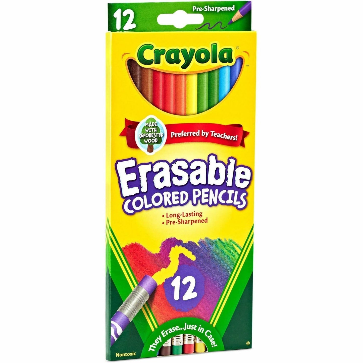 Product image of Crayola Erasable Colored Pencils Pencils Pack of 12