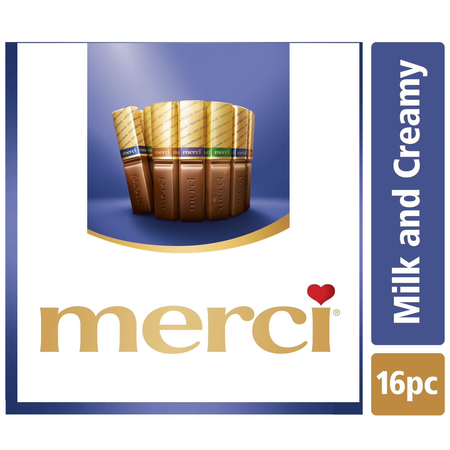 Product image of Merci Finest Assorted Milk Chocolate Candy Gift Box 7 oz 7 oz Pack of 10