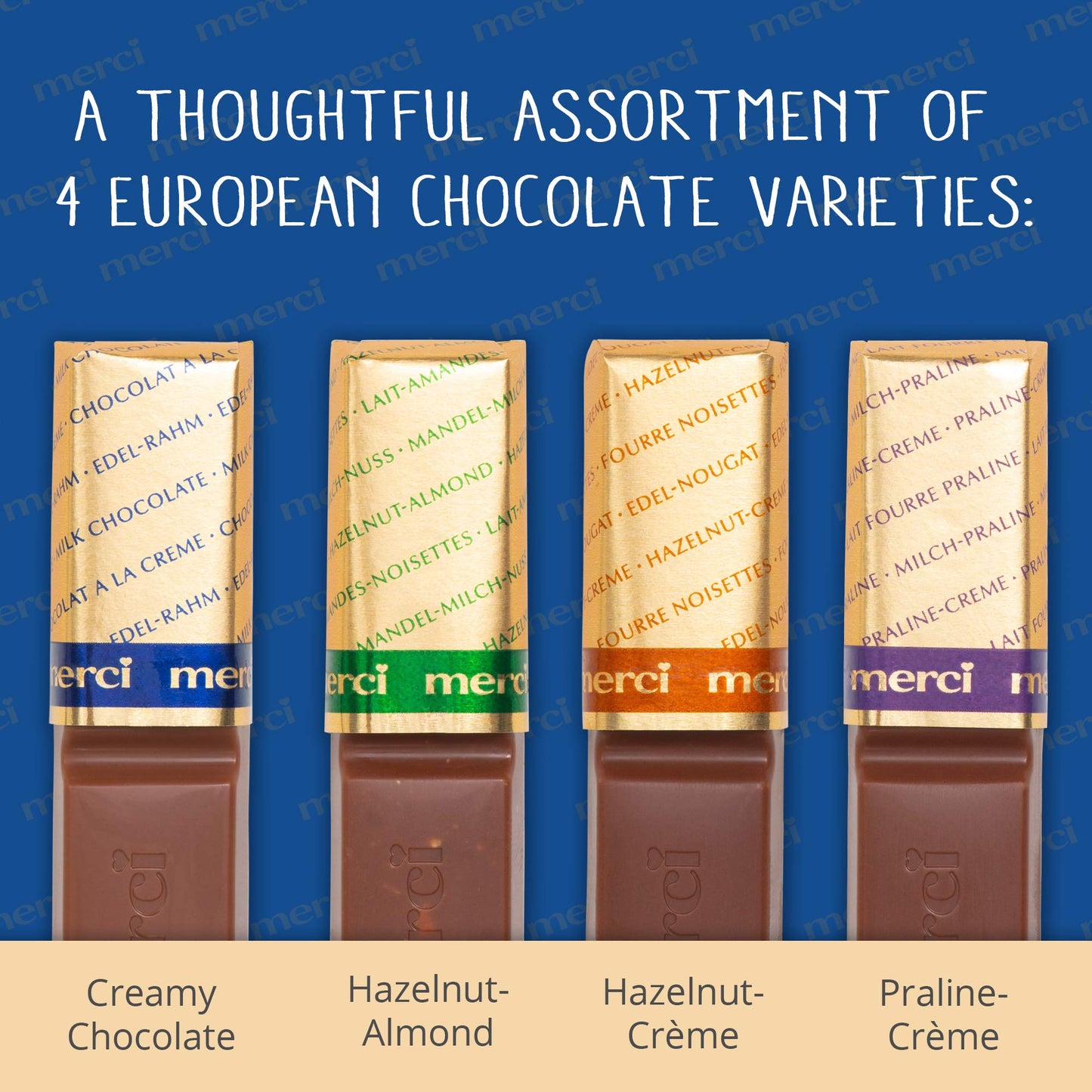 Product image of Merci Finest Assorted Milk Chocolate Candy Gift Box 7 oz 7 oz Pack of 10