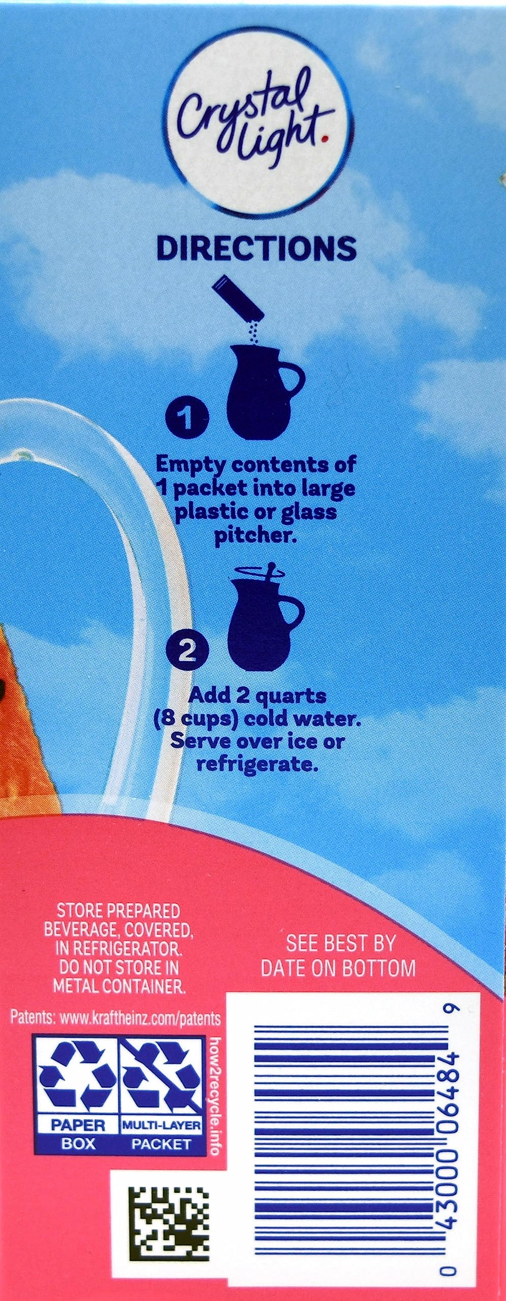 Product image of Crystal Light Strawberry Watermelon Drink Mix 12-Quart Canister Pack of 3