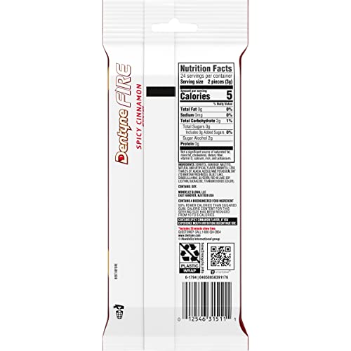 Product image of Dentyne Fire Spicy Cinnamon Sugar Free Gum 16 Pieces Pack of 3