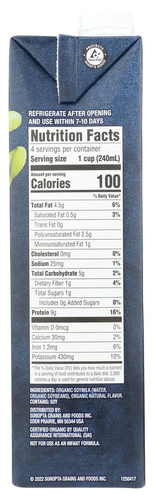 Product image of Westsoy Organic Unsweetened Vanilla Soymilk 32 oz 32 oz Pack of 2