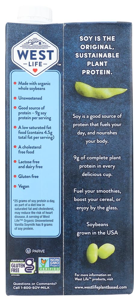 Product image of Westsoy Organic Unsweetened Vanilla Soymilk 32 oz 32 oz Pack of 2