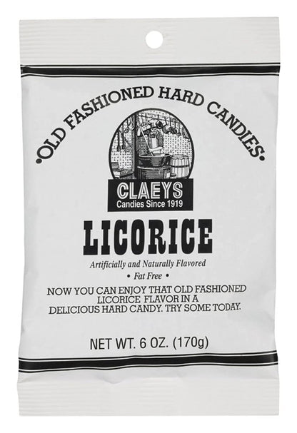 Claeys Old Fashioned Hard Candy Variety Pack Licorice Root Beer Flavors 36 oz 6 Pack Nostalgic Sweet Treat