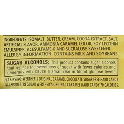 Product image of Werther's Original Caramel Chocolate Sugar Free Hard Candies 2.35 oz 2.35 oz Pack of 2