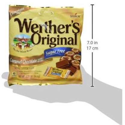 Product image of Werther's Original Caramel Chocolate Sugar Free Hard Candies 2.35 oz 2.35 oz Pack of 2