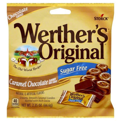 Product image of Werther's Original Caramel Chocolate Sugar Free Hard Candies 2.35 oz 2.35 oz Pack of 2