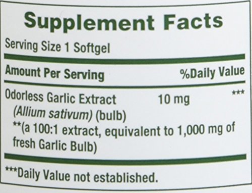 Product image of Nature's Bounty Garlic Extract Rapid Release Softgels 100 ct 0.04 oz 0.04 oz Pack of 4