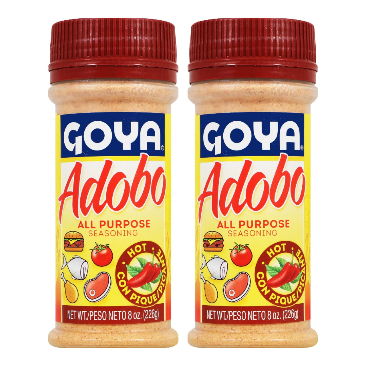 Product image of Goya Adobo Hot All Purpose Spice Latin Spicy Blend Mexican Seasoning for Poultry Seafood Meat and Vegetables