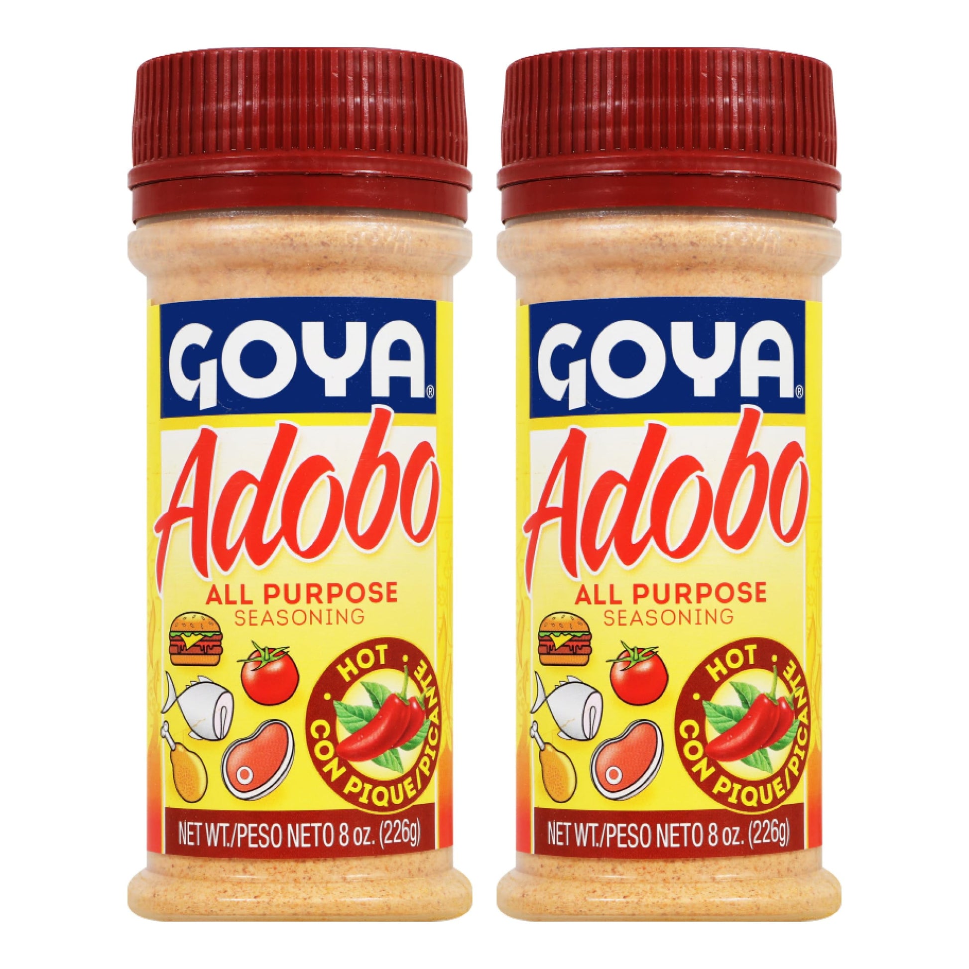 Product image of Goya Adobo Hot All Purpose Spice Latin Spicy Blend Mexican Seasoning for Poultry Seafood Meat and Vegetables