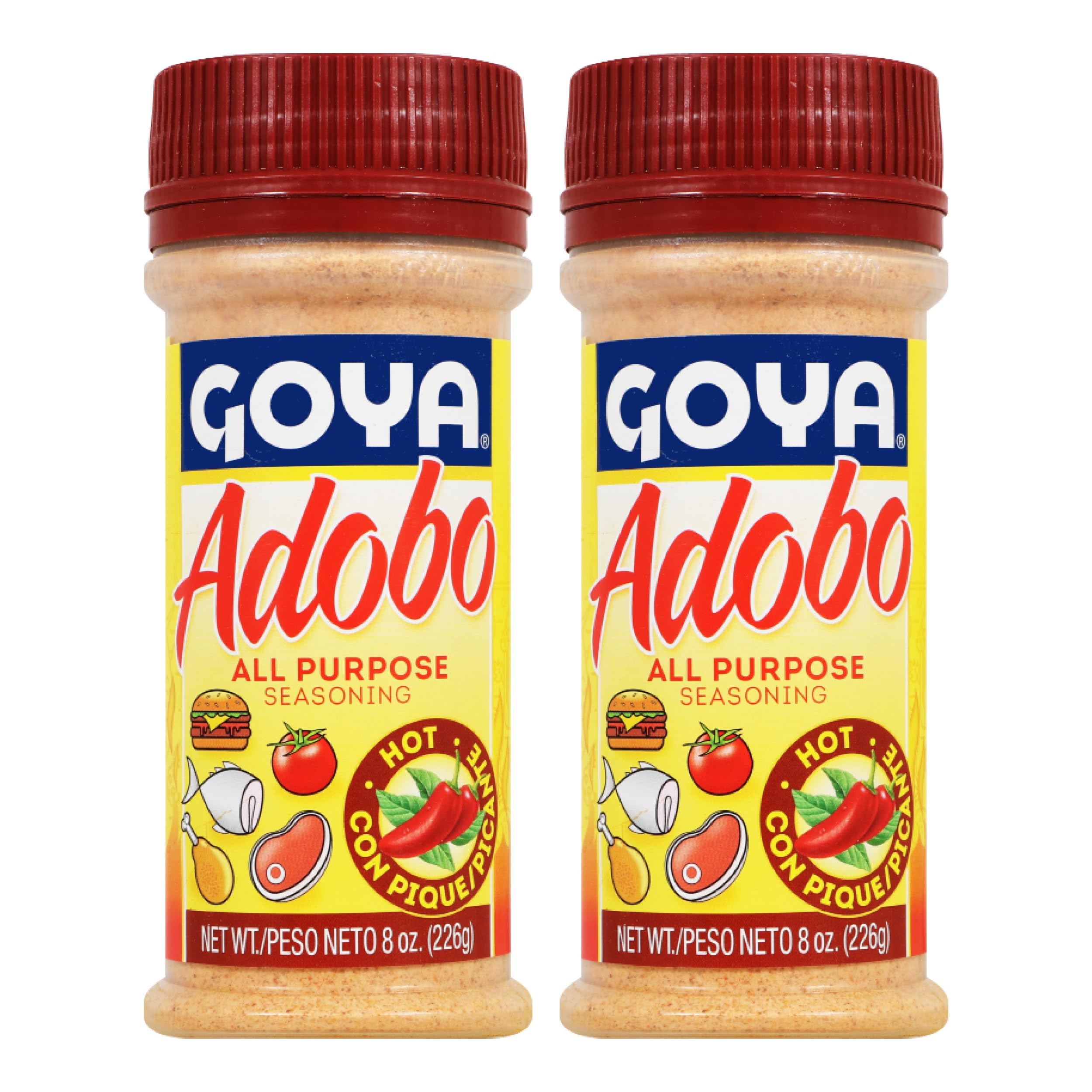 Product image of Goya Adobo Hot All Purpose Spice Latin Spicy Blend Mexican Seasoning for Poultry Seafood Meat and Vegetables