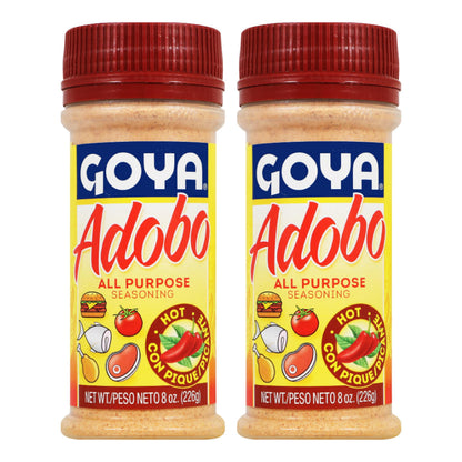 Product image of Goya Adobo Hot All Purpose Spice Latin Spicy Blend Mexican Seasoning for Poultry Seafood Meat and Vegetables
