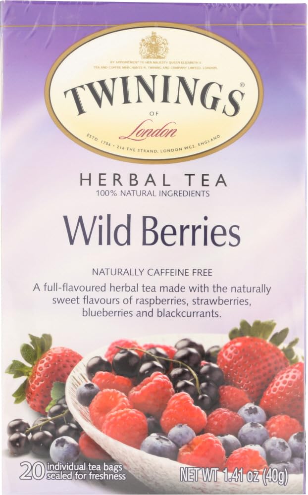 Product image of Twinings of London Wild Berries Herbal 20 ct Tea Bags 20 Count